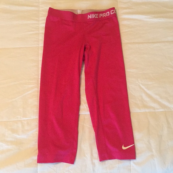 Nike Pants - Nike pro combat compression Capri legging hot pink